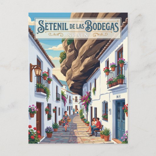 Gasse in Setenil de las Bodegas Spanien Postkarte (Vorderseite)