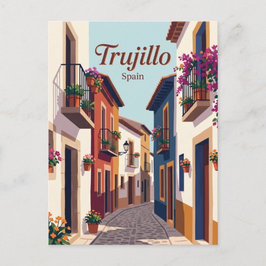Gasse, Trujillo Spanien Postkarte (Vorderseite)