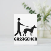 Gassigeher Hundeschwalbe Postkarte (Stehend Vorderseite)