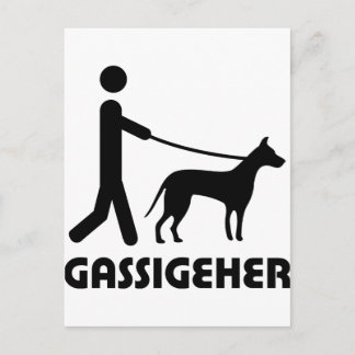 Gassigeher Hundeschwalbe Postkarte