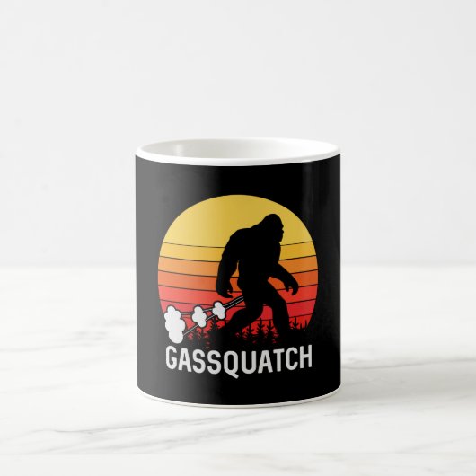 GASSQUATCH Bigfoot Retro fart Design Kaffeetasse (Mittel)