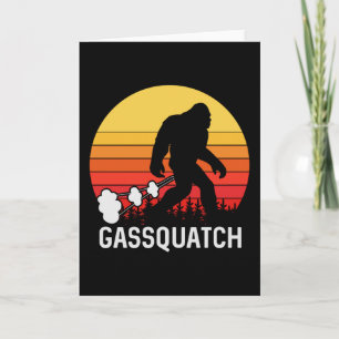 GASSQUATCH Bigfoot Retro Furz Design Karte