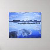 Gasssee, Spiegelflecken, Vögel, Wolken Leinwanddruck (Vorderseite)