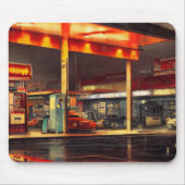 Gassstation der Maus in den 50er Jahren Mousepad (Vorne)