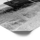 Gasstation, 1937 verlassen. Vintages Foto Poster (Ecke)