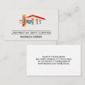 Gasstation | Einkaufseigentümer Visitenkarte (Vorne/Hinten)