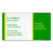Gasstation Magnetische Visitenkarte (Vorderseite)