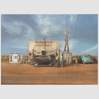 Gasstation - Mitten im Nirgendwo 1940 Seidenpapier