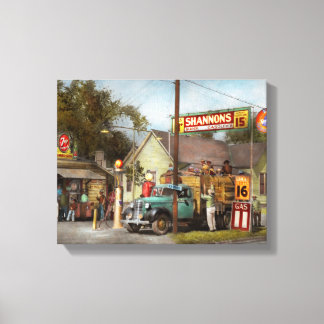 Gasstation - Shannons Supergasoline 1939 Leinwanddruck