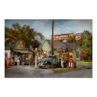 Gasstation - Shannons Supergasoline 1939 Poster