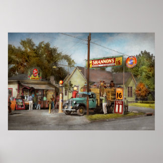Gasstation - Shannons Supergasoline 1939 Poster