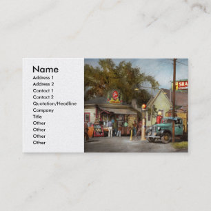 Gasstation - Shannons Supergasoline 1939 Visitenkarte