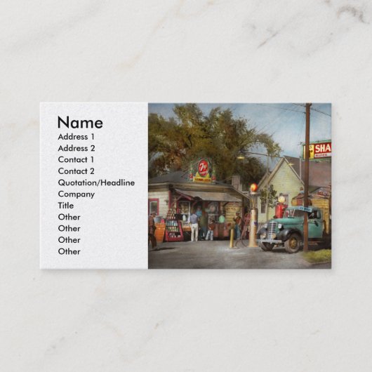 Gasstation - Shannons Supergasoline 1939 Visitenkarte (Vorderseite)