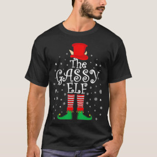 Gassy Elf Lustige Familie passende Weihnachts-Pyja T-Shirt