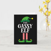 Gassy Elf Matching Family Group Weihnachts-Party Karte (Gelbe Blume)