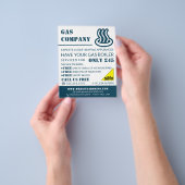Gassymbol, Gasingenieur und Lieferantenwerbung Flyer (Gruppe)