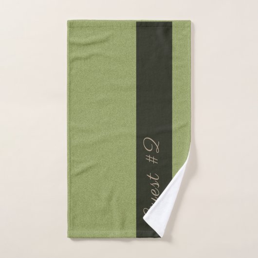 Gast #2 Benutzerdefinierter Text-Aufbau Badhandtuch Set (Handtuch)