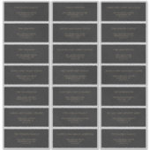 Gast-Adressbezeichnungen aus Gold und Schwarz-Velv Aufkleber (Vorderseite)