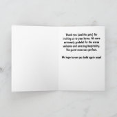 Gast Bleibe mit Dog House Design Dankeskarte (Innenseite)