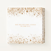 Gast Book Graduierung White Gold Glitzer Motivatio Notizblock (Rückseite)