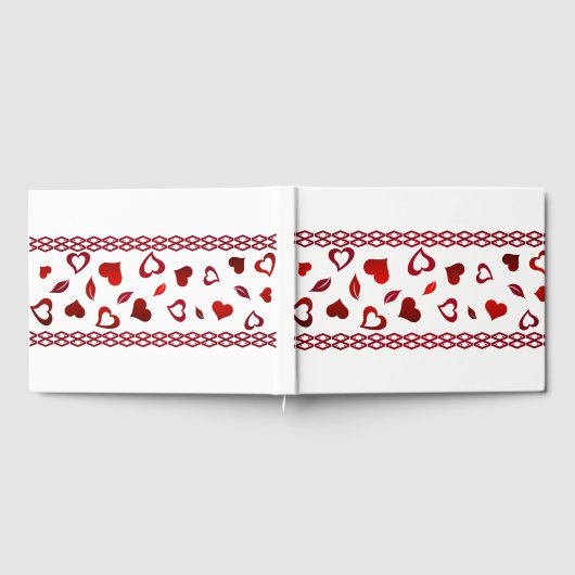 Gast Book-Red Hearts Gästebuch (Voll)