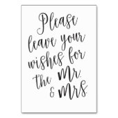 Gast Book Sign Tischnummer (Rückseite)