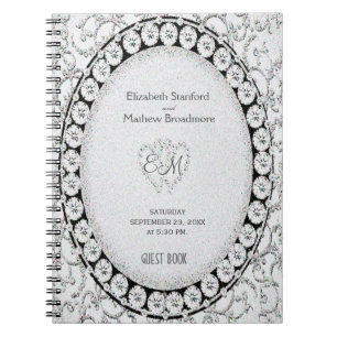 Gast-Buch des Diamant-Glitzer- Notizblock