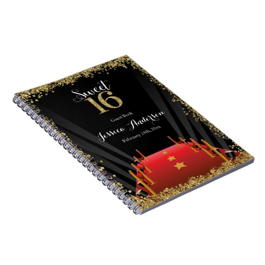 Gast-Buch des roter Notizblock (Rechte Seite)