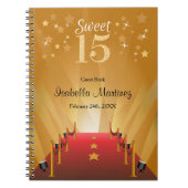 Gast-Buch des roter Notizblock (Vorderseite)