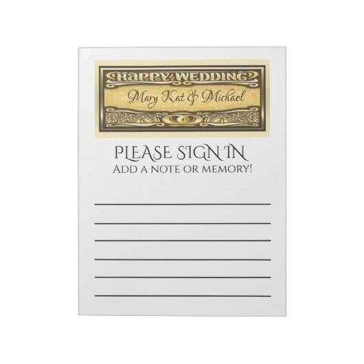 Gast-Buch-Einsatz paginiert Notizblock (Rotiert)