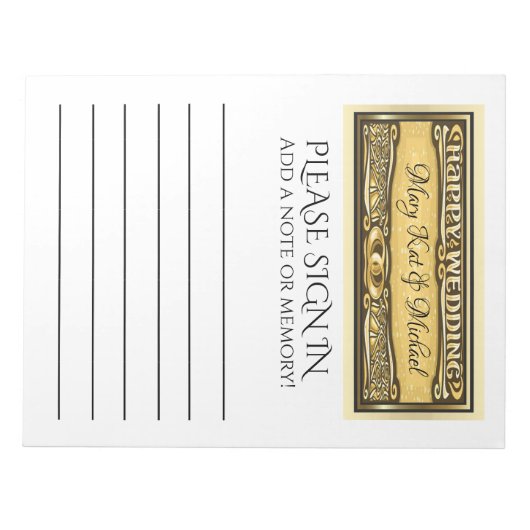 Gast-Buch-Einsatz paginiert Notizblock (Vorderseite)