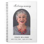 Gast-Buch Gedenkfeier Weißer Bogen Foto Notizblock (Vorderseite)