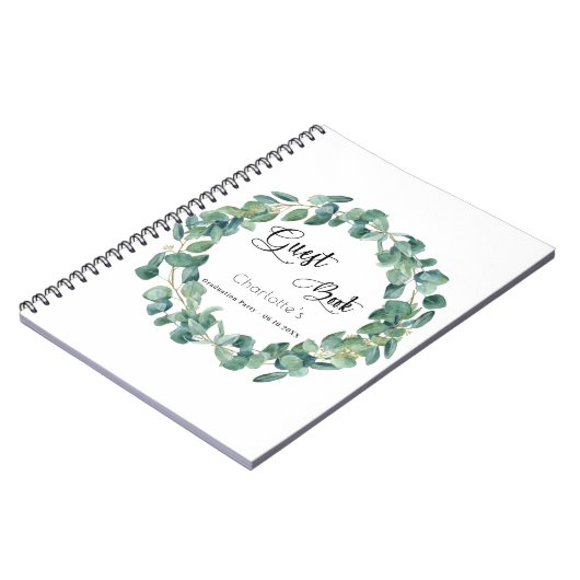 Gast Buch Graduierungsparty Eukalyptus Grüne (Linke Seite)