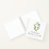 Gast der religiösen Cross Green Botanical Baptism Notizblock (Innenseite)