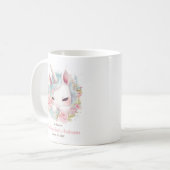 Gast Geschenk mit Blumenschlauch für die Taufe der Kaffeetasse (Vorderseite Links)