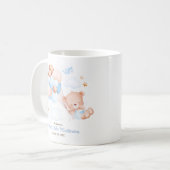 Gast Geschenk mit Watercolor Teddy für Boy Baptiss Kaffeetasse (Vorderseite Links)