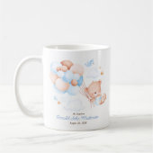 Gast Geschenk mit Watercolor Teddy für Boy Baptiss Kaffeetasse (Links)