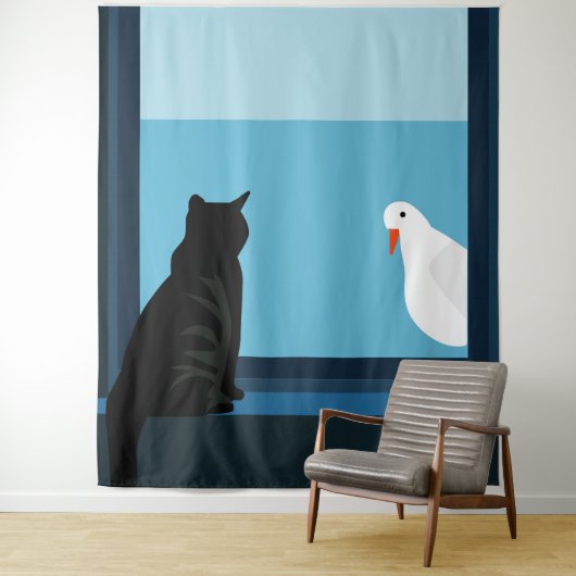 Gast im Fenster Wandteppich (Beispiel)