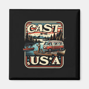 Gast in der Vintagen US-Fischerei-Abenteuer Magnet