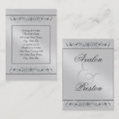 Gast-Info-Karte Großherzogin-silberne Rolle Visitenkarte (Vorne/Hinten)