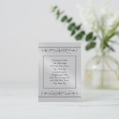 Gast-Info-Karte Großherzogin-silberne Rolle Visitenkarte (Stehend Vorderseite)