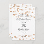 Gast Information Copper Foil Glitzer Lights Begleitkarte (Vorne/Hinten)