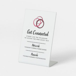 Gast-Informationen für das Wifi-Netzwerk Sockelschild