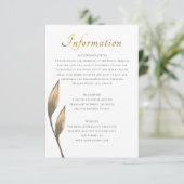 Gast-Informationen über die braunen rustikalen Bla Begleitkarte (Stehend Vorderseite)