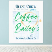 Gast Karo Art Coffee Shop Drink Bestellung erhalte Leinwanddruck (Insitu (Holzboden))