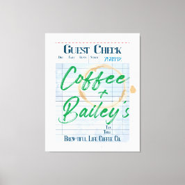 Gast Karo Art Coffee Shop Drink Bestellung erhalte Leinwanddruck