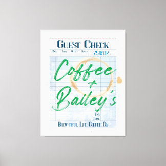 Gast Karo Art Coffee Shop Drink Bestellung erhalte Leinwanddruck