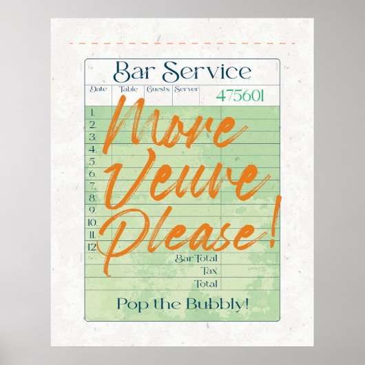 Gast-Karo Empfangen Champagner-Pop der Bubbly Poster (Vorne)