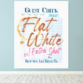 Gast Karo erhalten flach weißer Kaffee Extra Shot Leinwanddruck (Insitu (Holzboden))