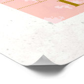 Gast Karo erhalten rosa Getränke Preppy Feminine Poster (Ecke)